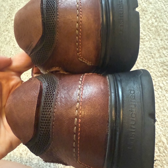 Men’s Clark’s Un.Structured Air Mocc Slip On Loafers Size 15 Brown Leather - Picture 8 of 11